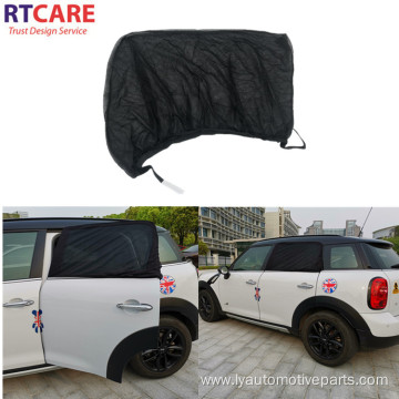 summer black mesh foldable car side sunshade cover